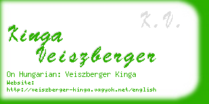kinga veiszberger business card